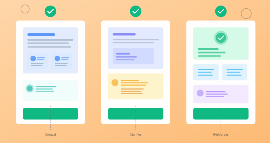 Examples of founder storytelling placed correctly to add context, clarify intent, and reinforce trust after product value is clear